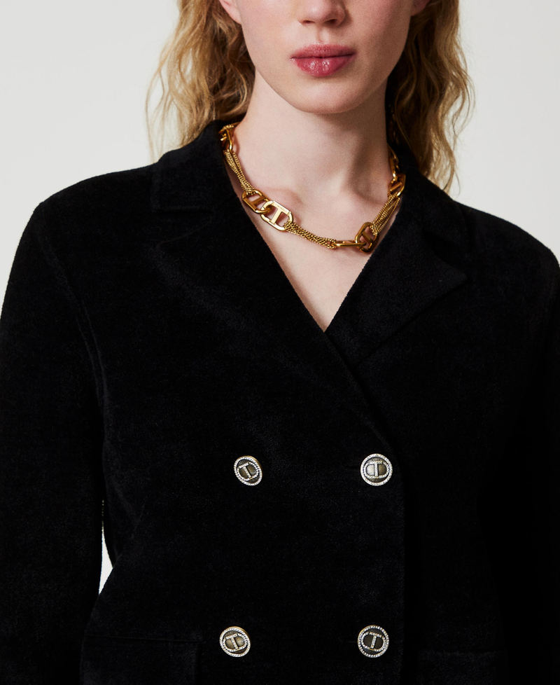 Scee by twin set Giacca in maglia con bottoni Oval T Vendita calda