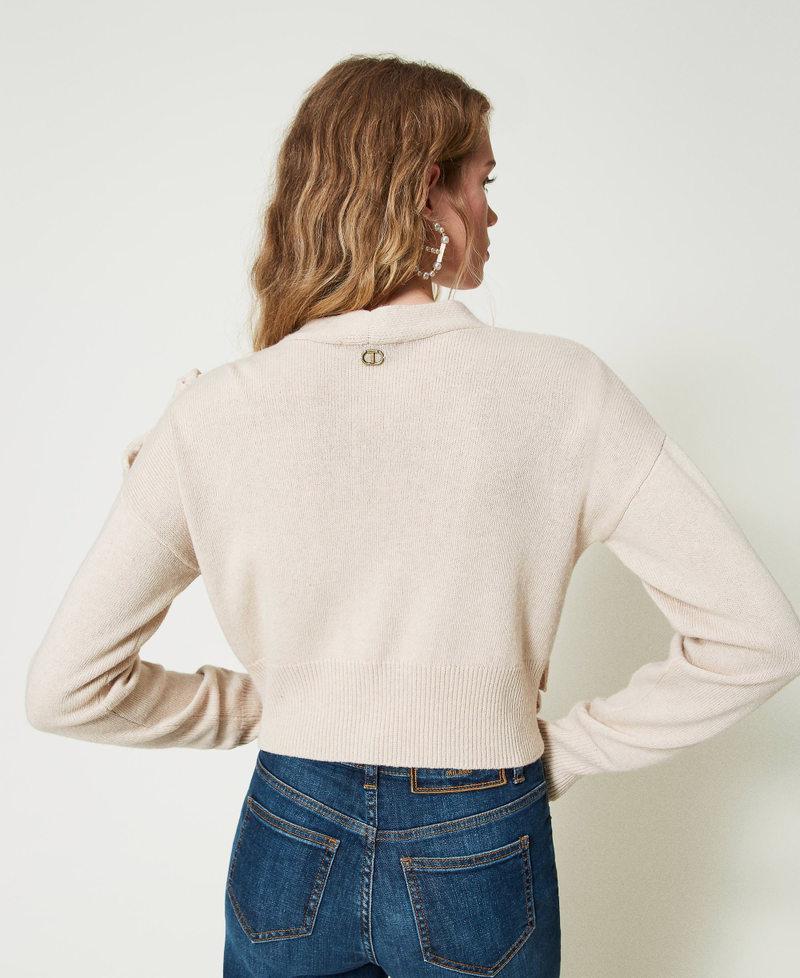Scee by twin set Cardigan in misto lana con volant Offerte esclusive