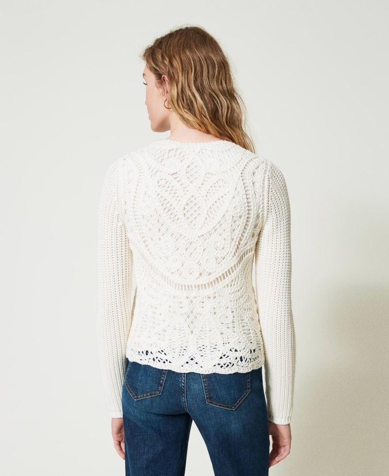 Scee by twin set Giacca in maglia misto lana crochet Lightning offer