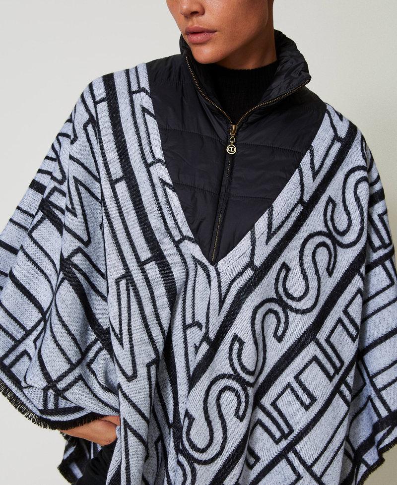 Scee by twin set Poncho jacquard con logo Grandi sconti