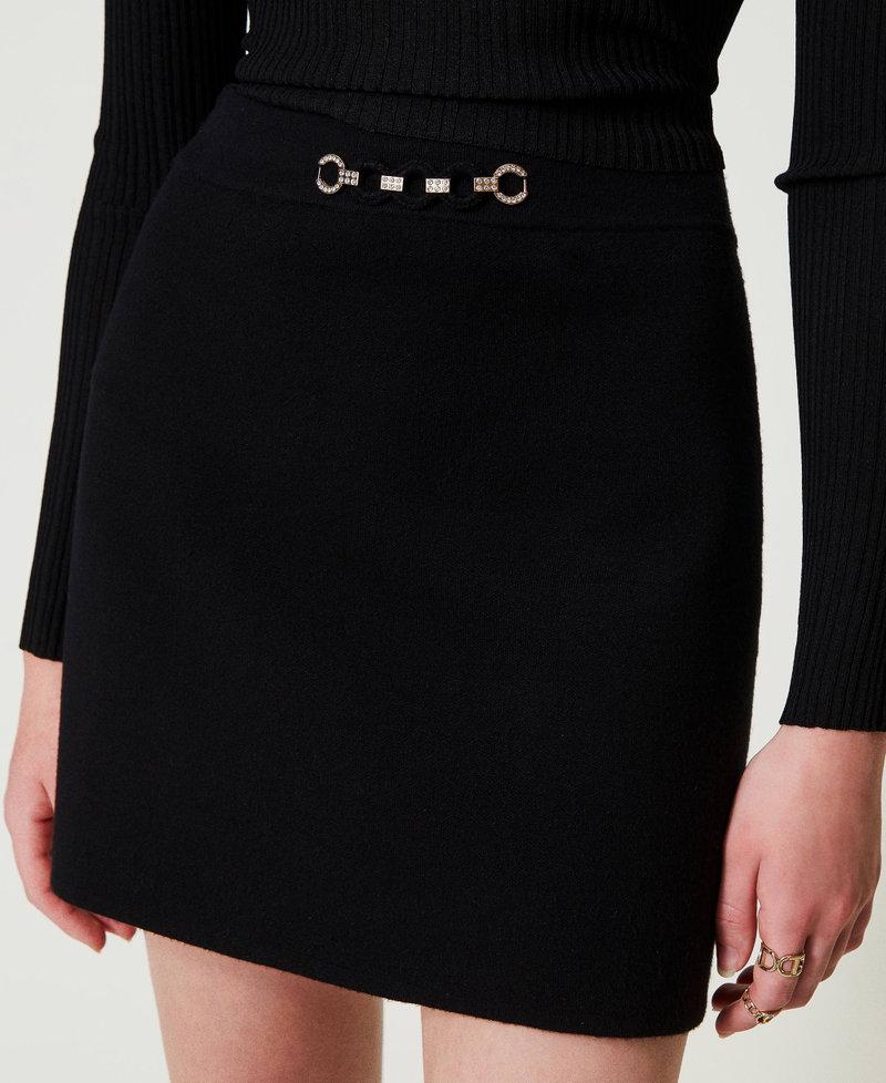 Scee by twin set Minigonna in maglia con applicazione bijoux Nuovi prodotti