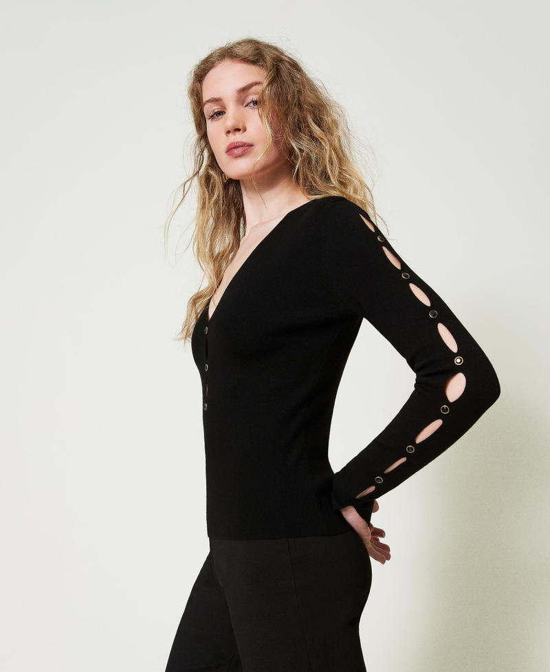 Scee by twin set Maglia con cut-out e borchie Bestseller