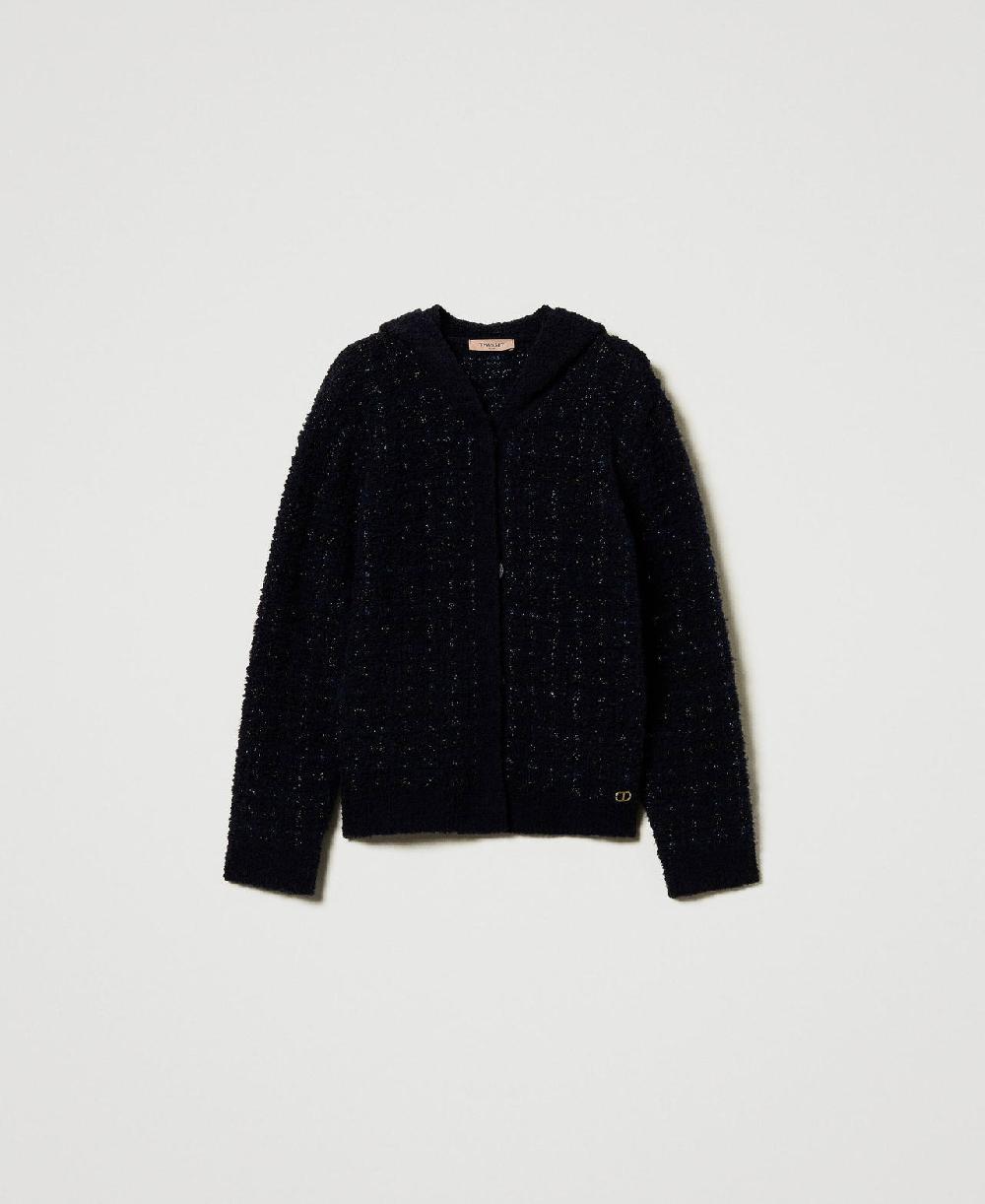 Scee by twin set Giacca in maglia jacquard check Ritorno libero