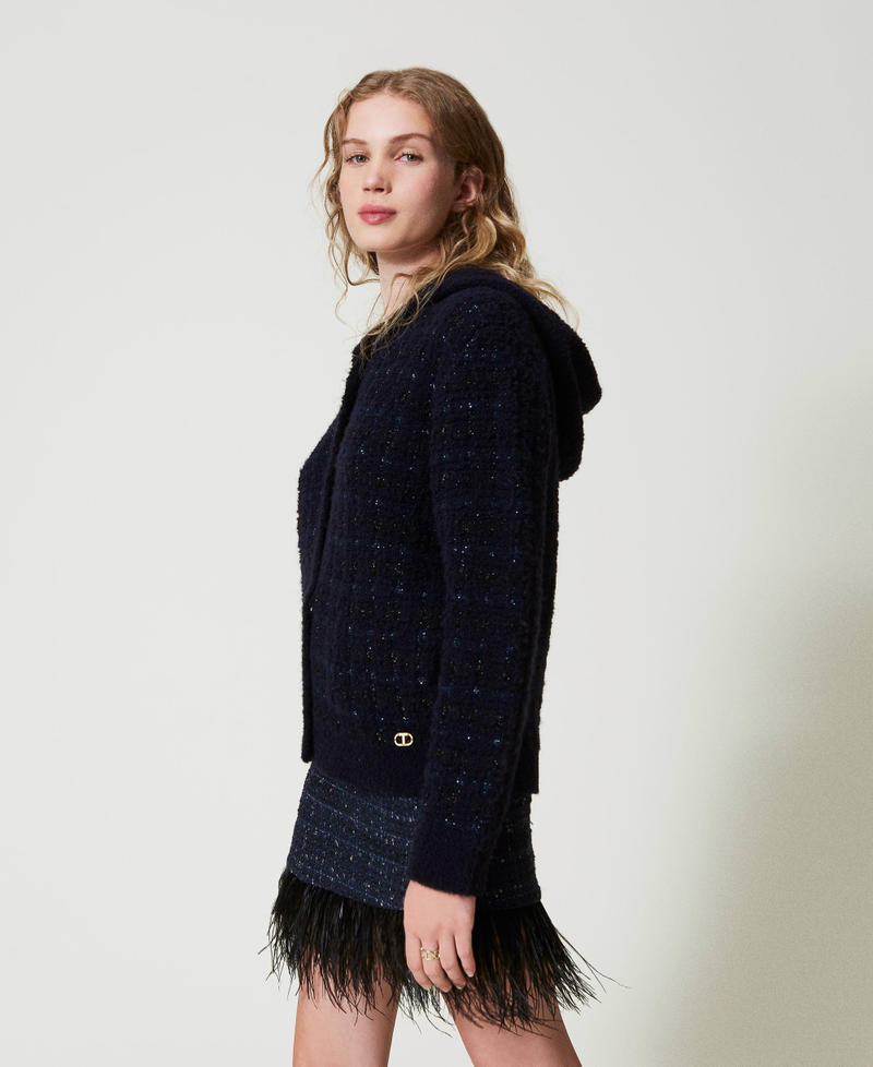 Scee by twin set Giacca in maglia jacquard check Ritorno libero