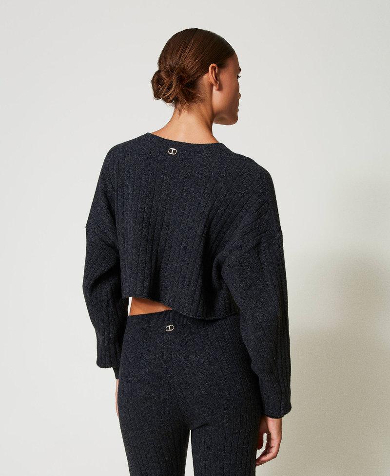 Scee by twin set Maglia cropped in misto lana Rilascio limitato