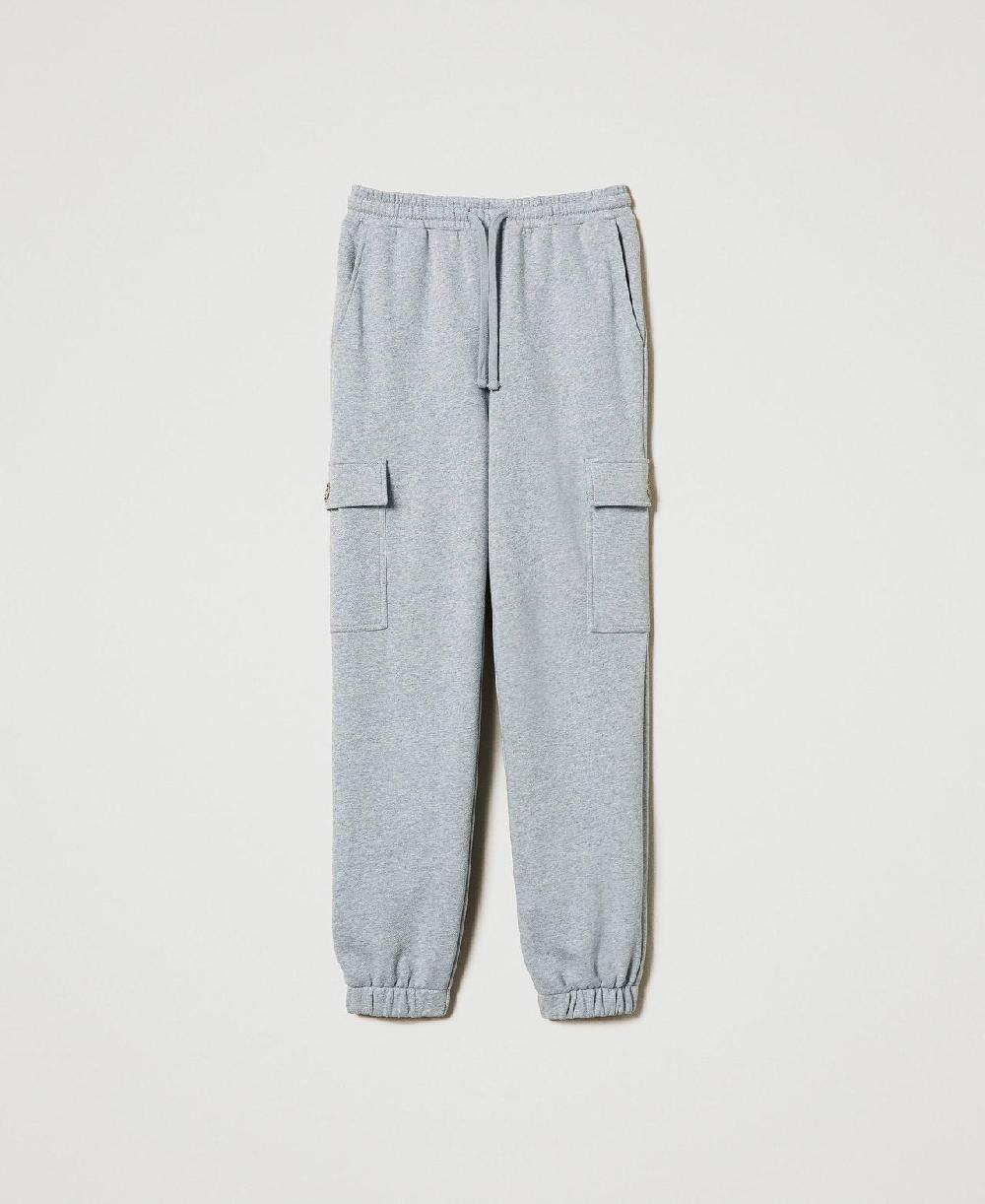 Scee by twin set Pantaloni joggers in felpa con Oval T Officina