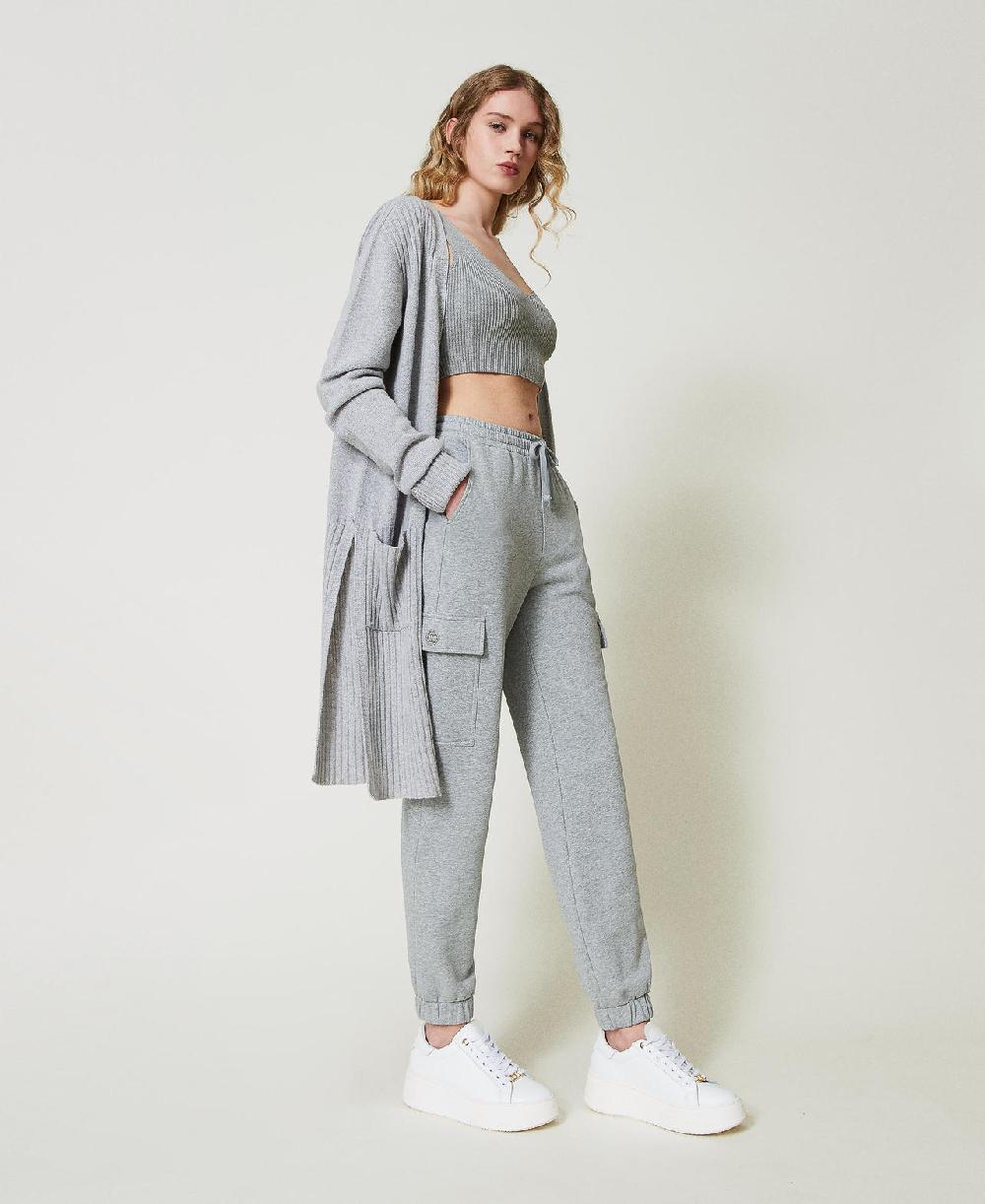 Scee by twin set Pantaloni joggers in felpa con Oval T Officina