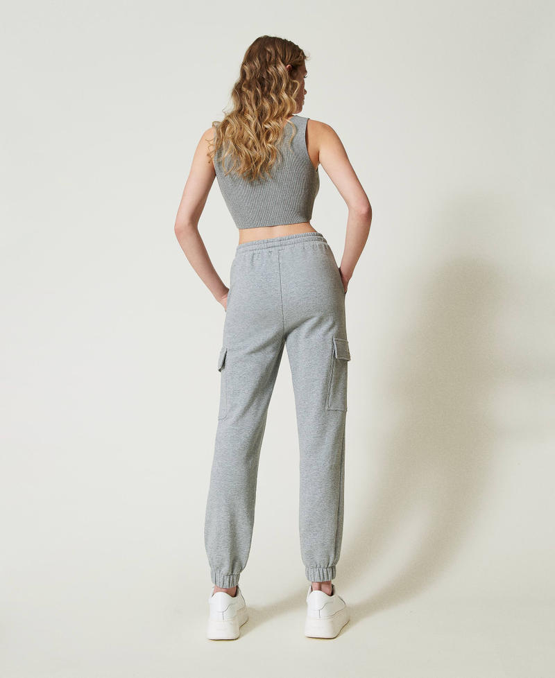 Scee by twin set Pantaloni joggers in felpa con Oval T Officina