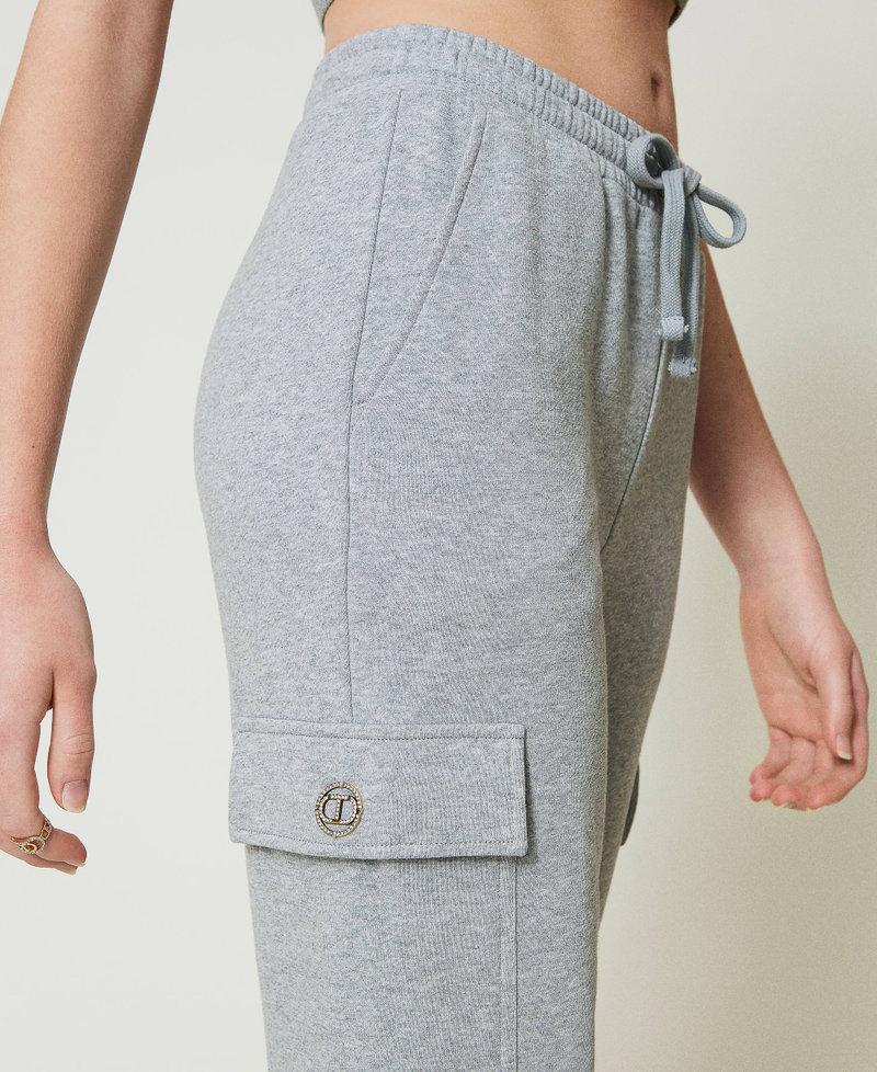 Scee by twin set Pantaloni joggers in felpa con Oval T Officina