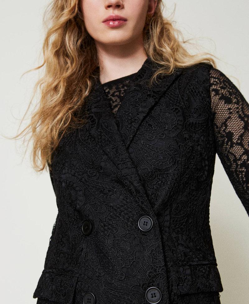 Scee by twin set Gilet doppiopetto in pizzo macramè 50% di sconto per tempo limitato
