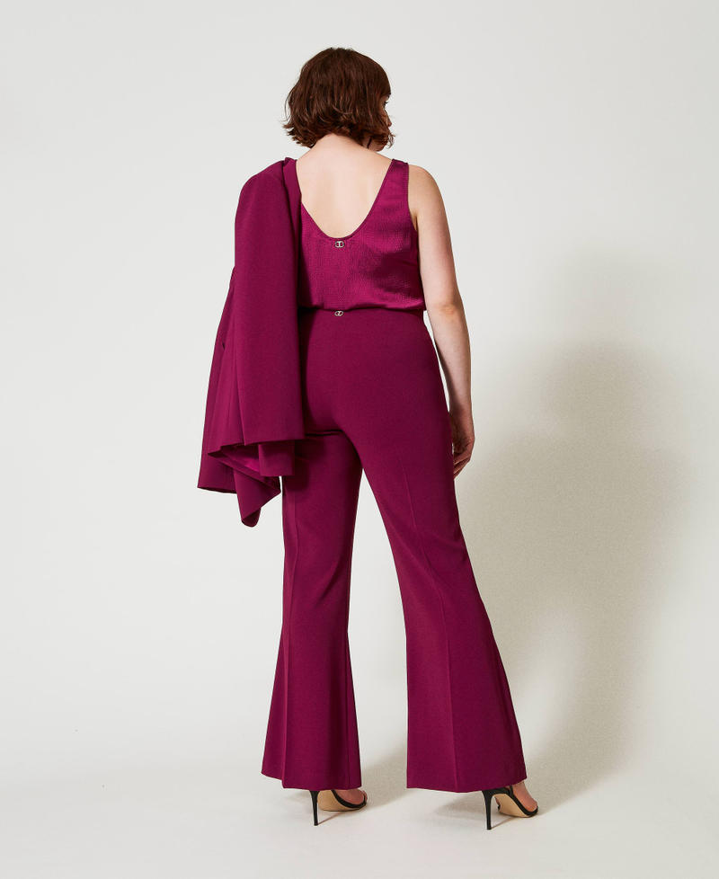 Scee by twin set Pantaloni flare con catena Oval T Qualità
