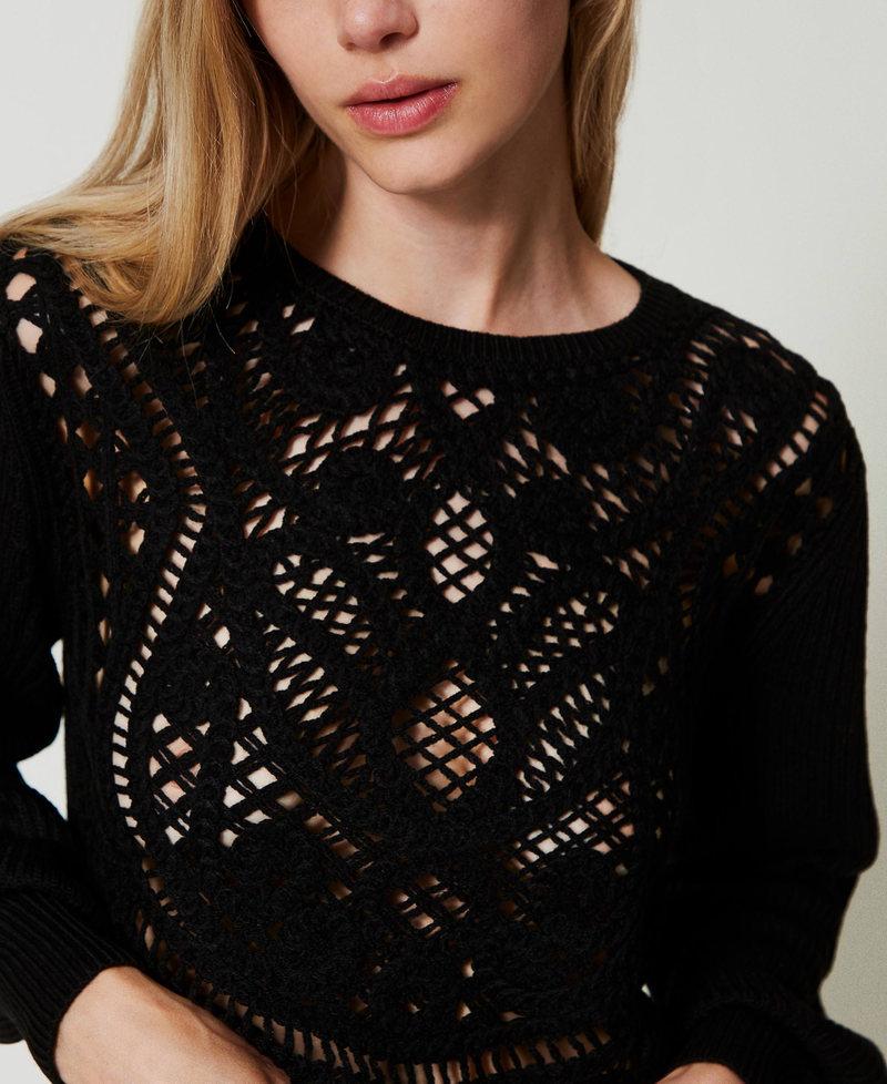 Scee by twin set Maglia in misto lana crochet Qualità Garantita