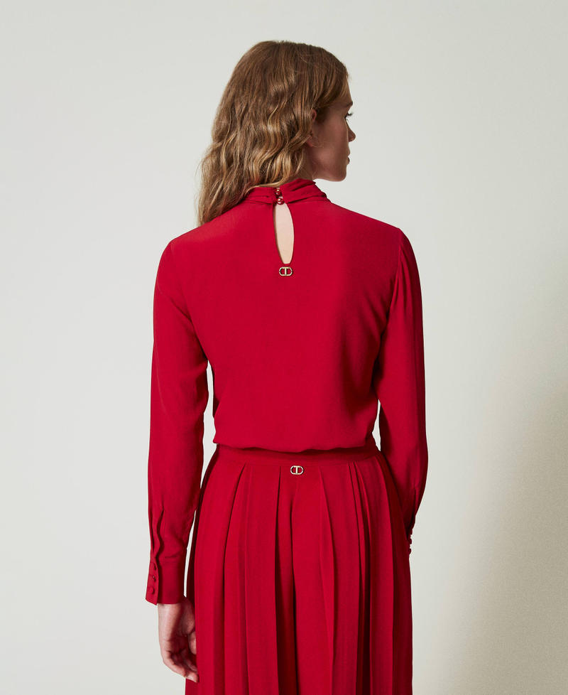 Scee by twin set Blusa misto seta con fiocco Acquista Ora