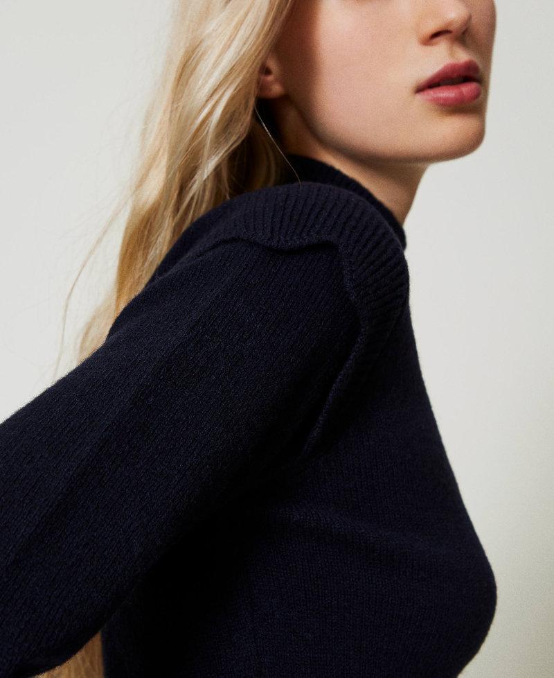Scee by twin set Maglia in lana e cashmere con smerli Affare Del Giorno