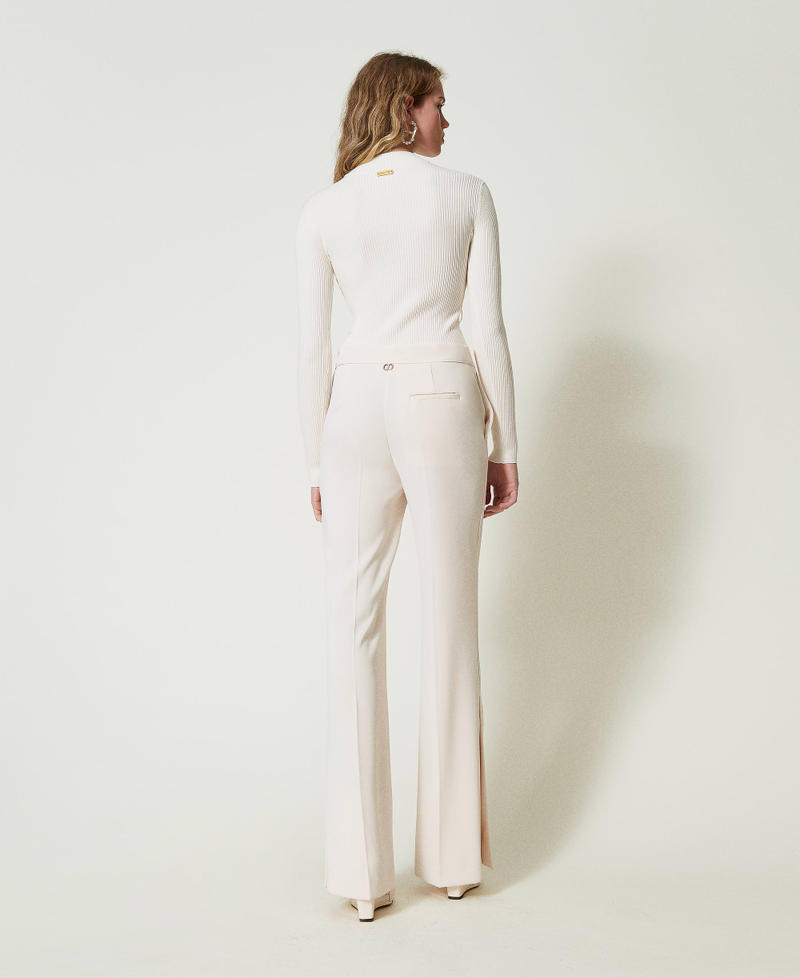 Scee by twin set Pantaloni straight leg con spacchi Novità