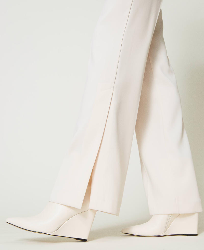 Scee by twin set Pantaloni straight leg con spacchi Novità