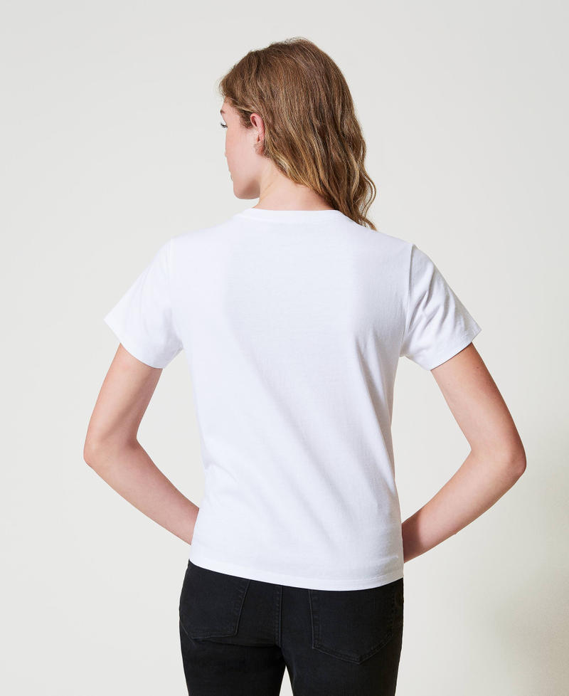 Scee by twin set T-shirt con ricamo logo Oval T Outlet