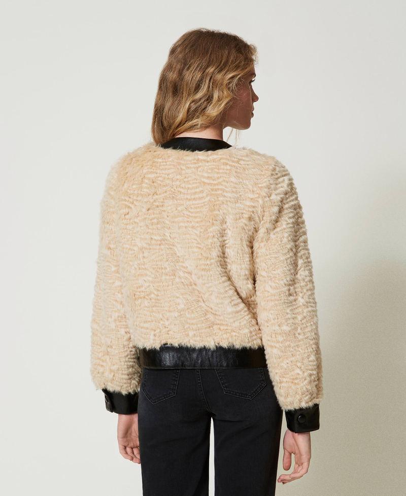 Scee by twin set Giacca boxy in faux fur Vendite Flash