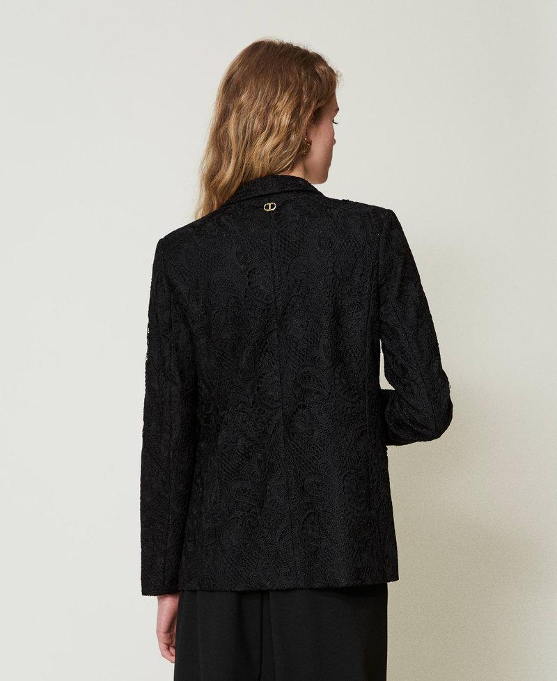 Scee by twin set Giacca blazer in pizzo macramè Moda