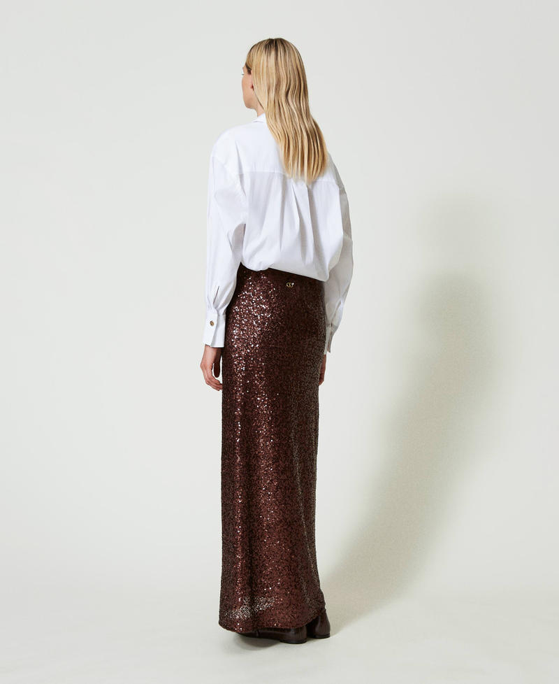 Scee by twin set Gonna lunga in full paillettes Spedizione gratuita