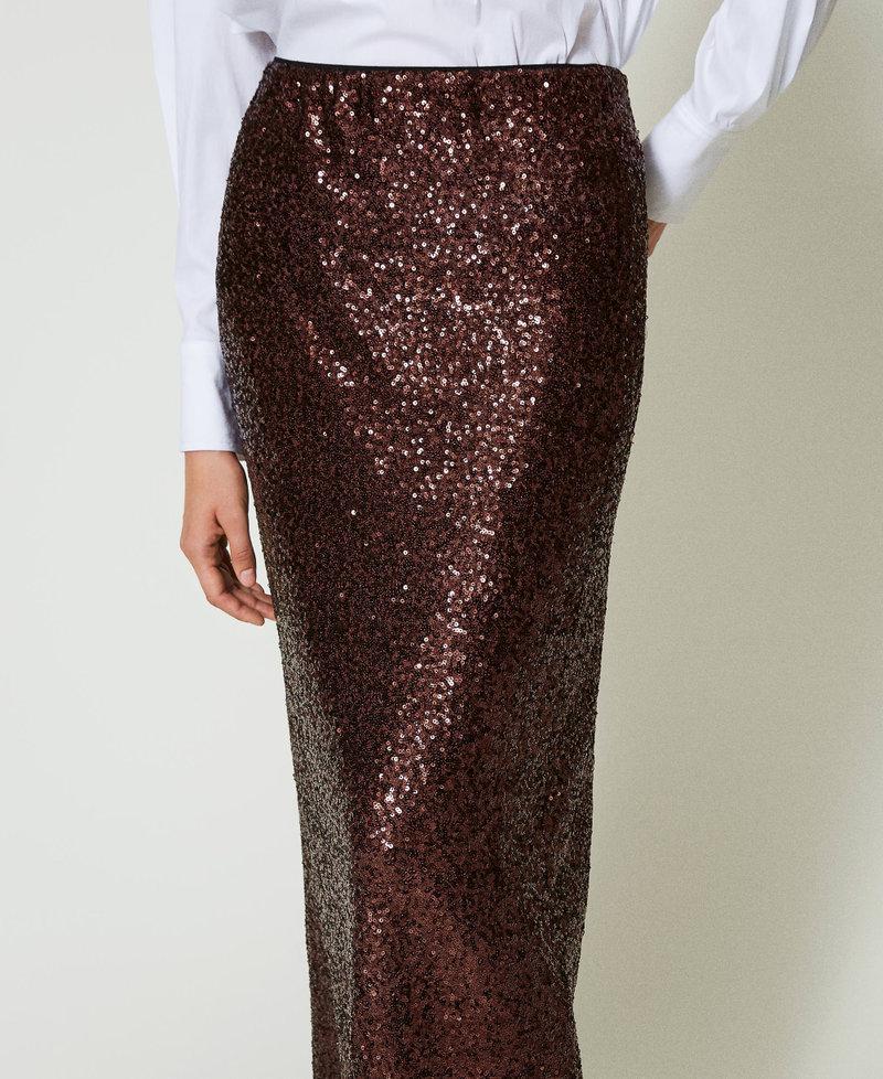 Scee by twin set Gonna lunga in full paillettes Spedizione gratuita