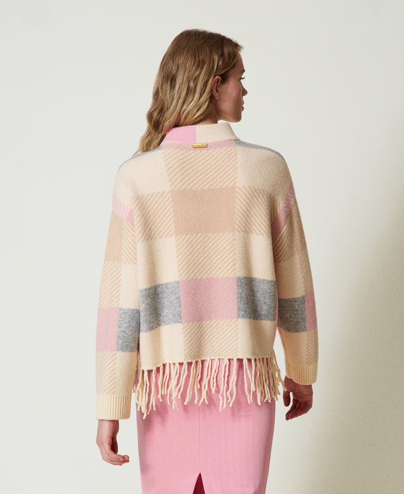 Scee by twin set Maglia jacquard con frange Flash Sale