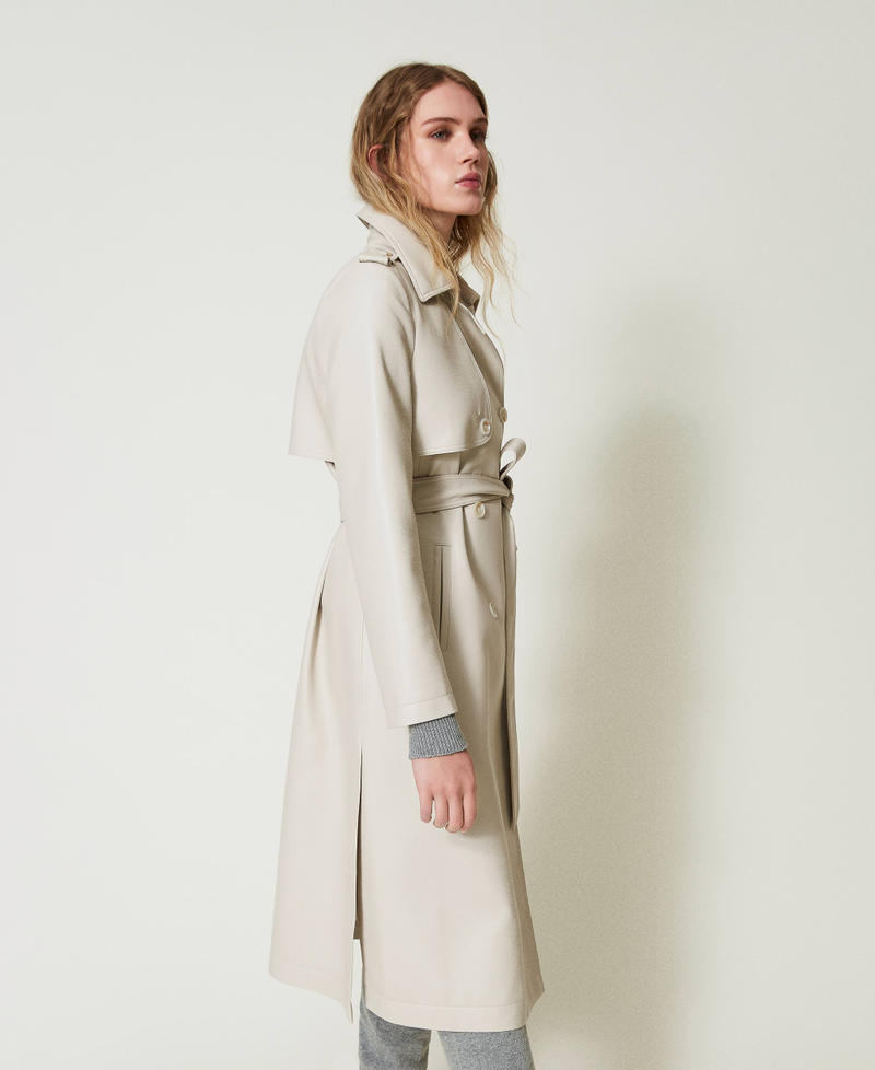 Scee by twin set Trench lungo spalmato con cintura Cyber Monday