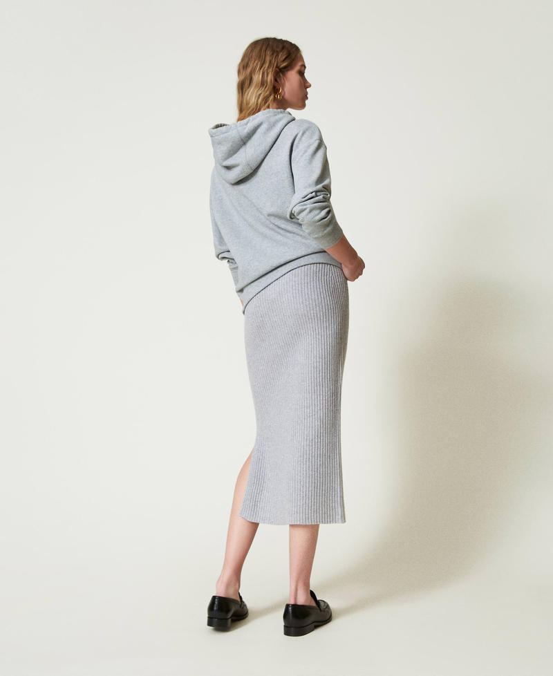 Scee by twin set Gonna longuette in maglia misto lana e lurex Offerta San Valentino