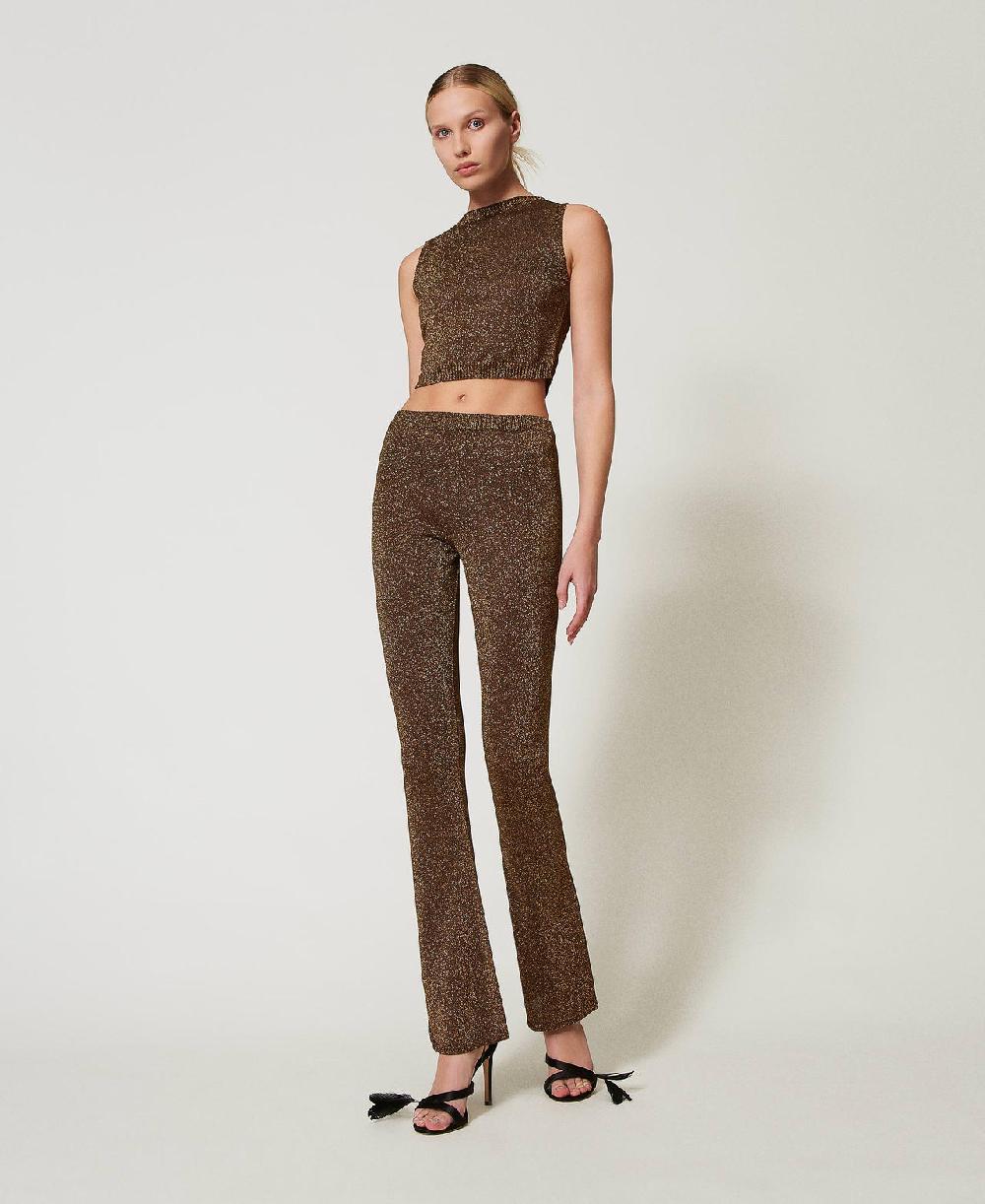 Scee by twin set Top in maglia con lurex Lightning offer