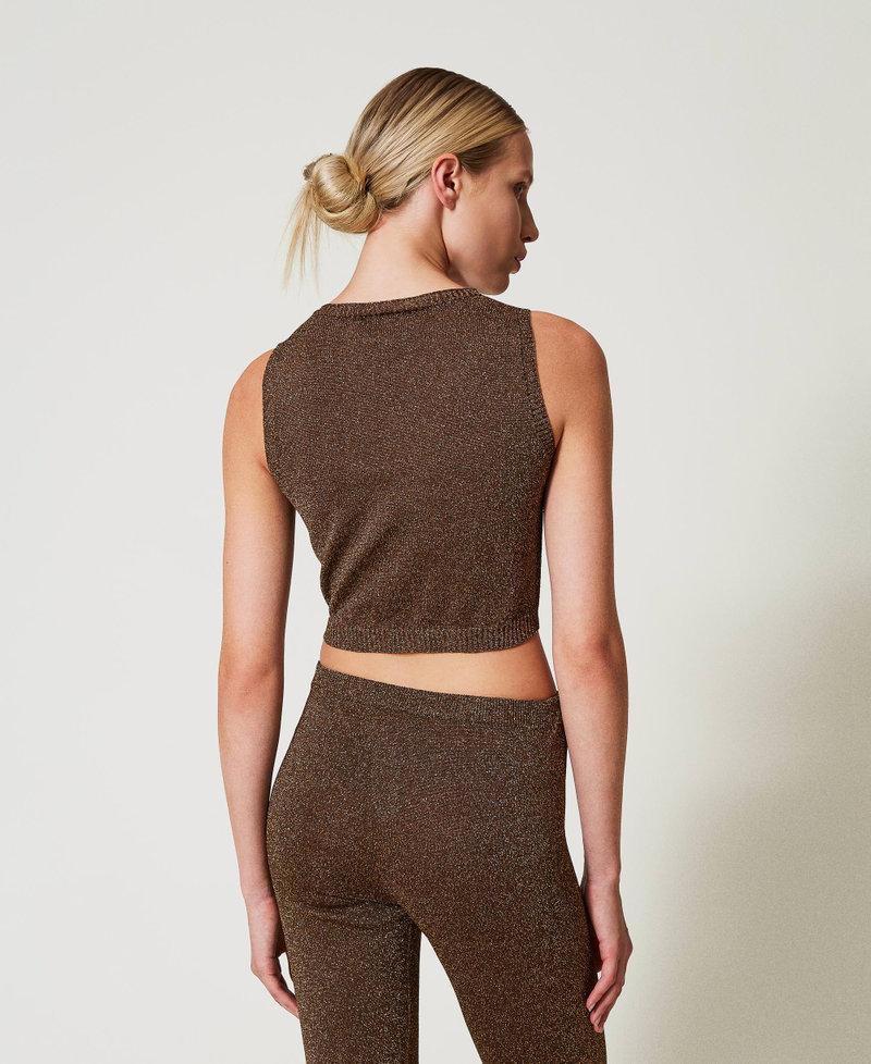 Scee by twin set Top in maglia con lurex Lightning offer