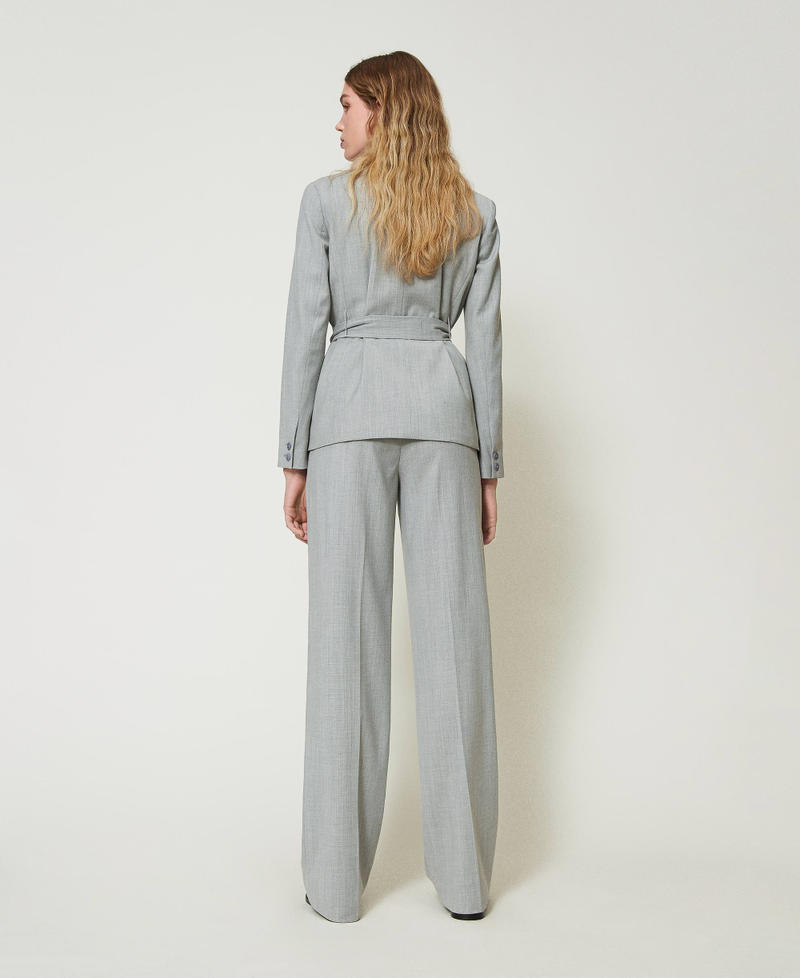 Scee by twin set Pantaloni in misto lana con piega Grandi sconti