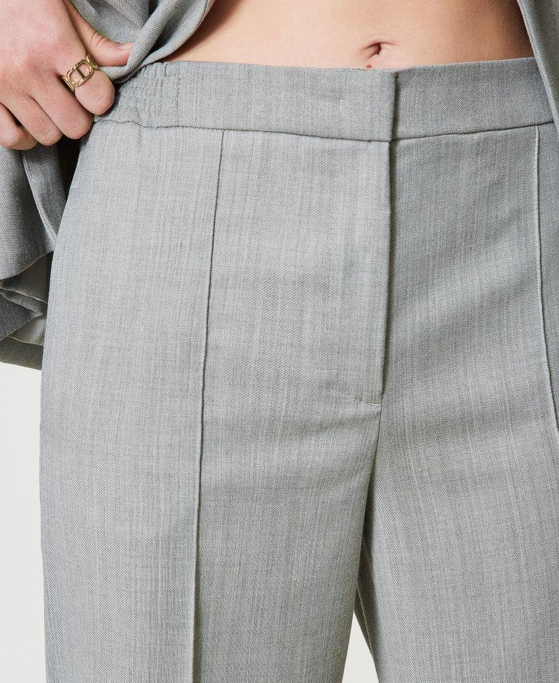 Scee by twin set Pantaloni in misto lana con piega Grandi sconti