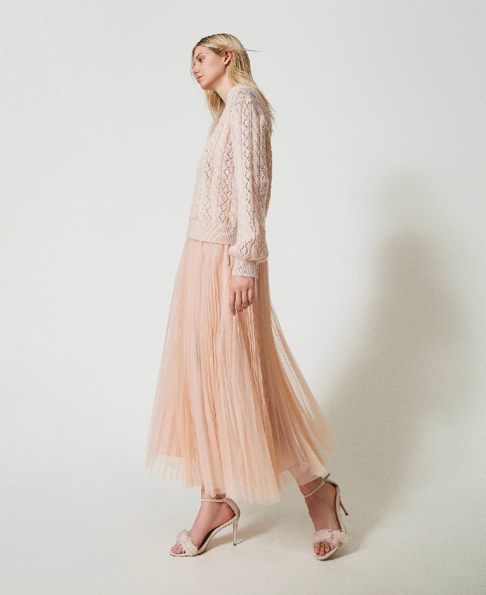Scee by twin set Gonna lunga in tulle plissé Offerte stagionali