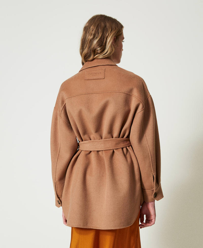 Scee by twin set Cappotto caban in panno double misto lana Liquidazione