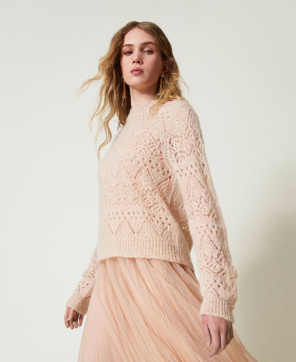 Scee by twin set Maglia in misto mohair mix di punti Offerte giornaliere
