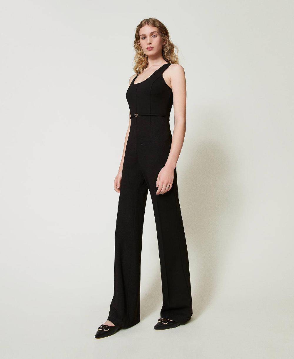 Scee by twin set Tuta flare con cinturino Oval T Offerta settimanale