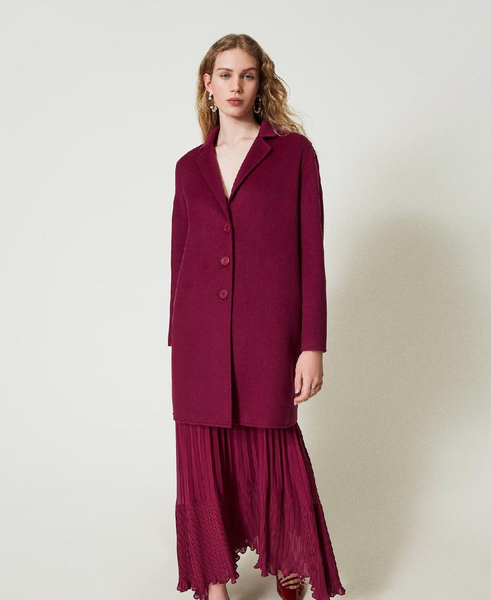 Scee by twin set Cappotto in panno double misto lana Rilascio limitato