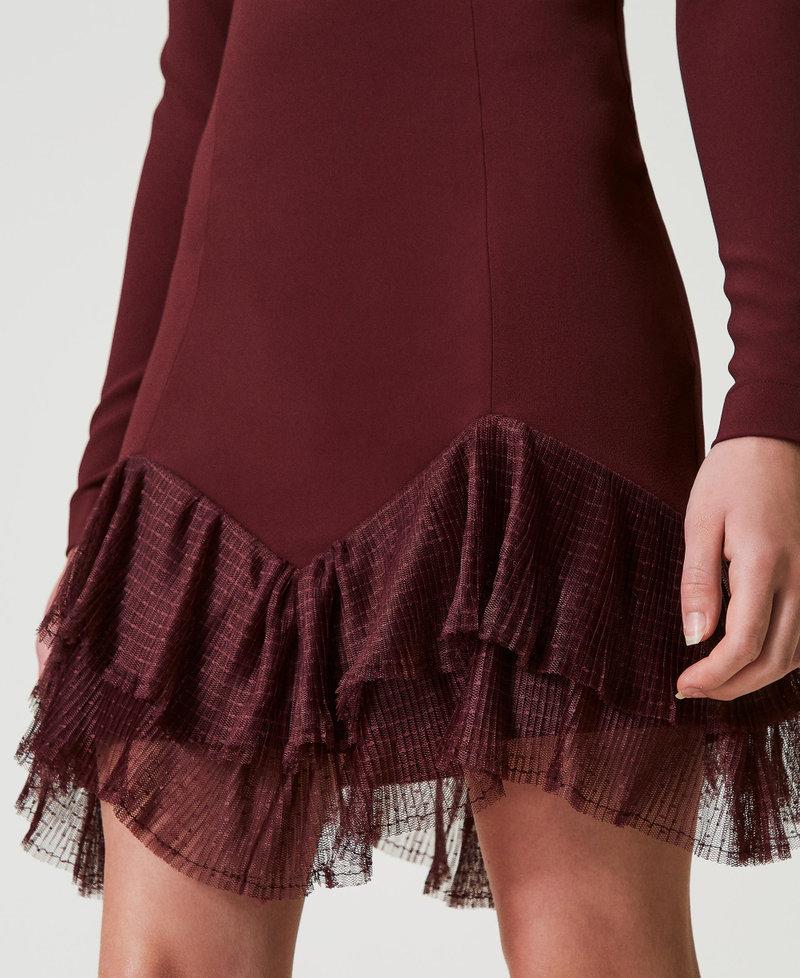 Scee by twin set Abito corto con balze plissé in tulle Latest stili