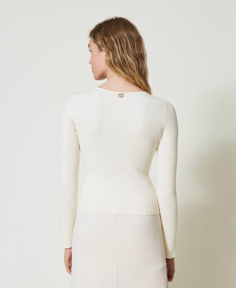 Scee by twin set Maglia fitted con logo Oval T Ultimi due giorni