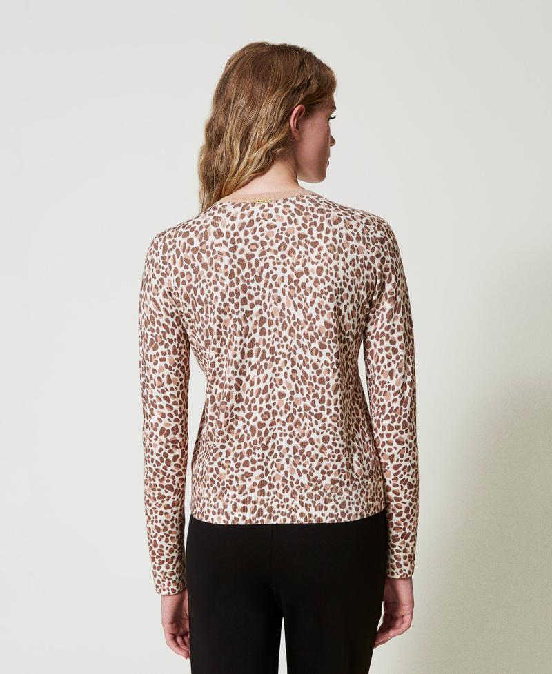 Scee by twin set Cardigan in maglia con stampa e pizzo Ultimo giorno