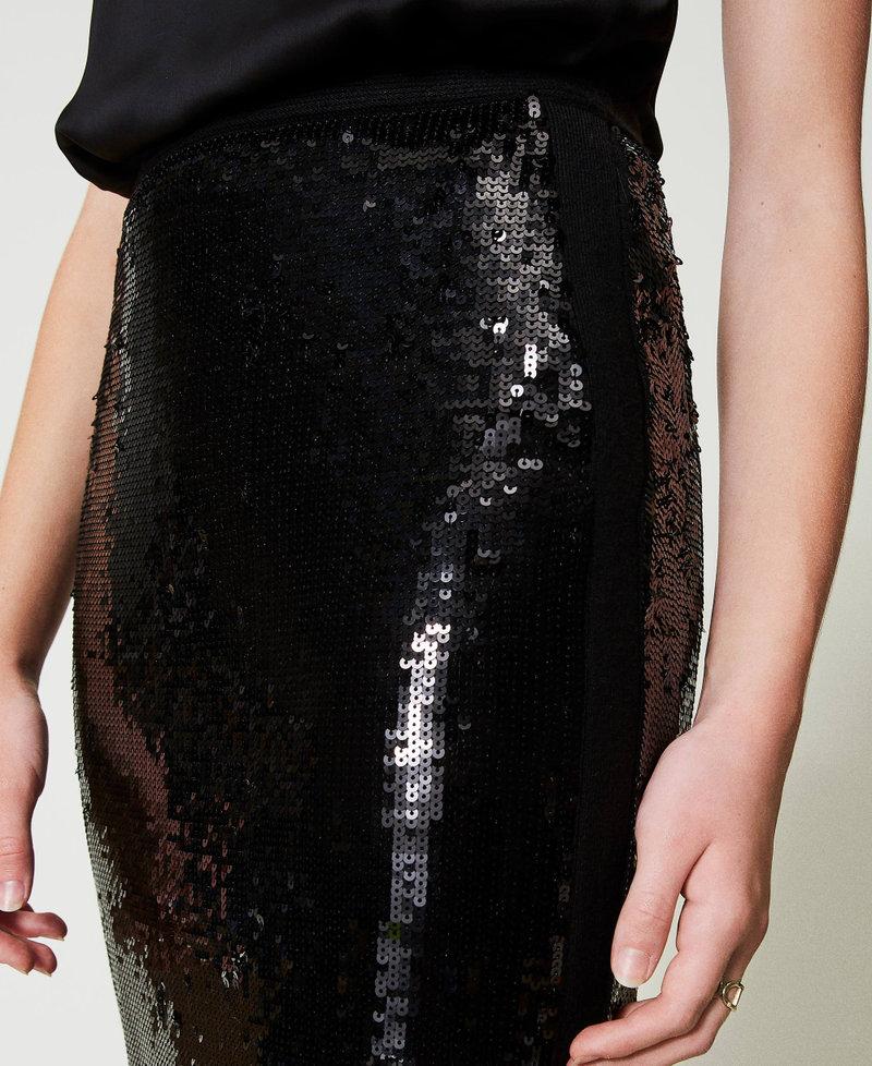 Scee by twin set Gonna longuette in maglia full paillettes Fino al 65% di sconto