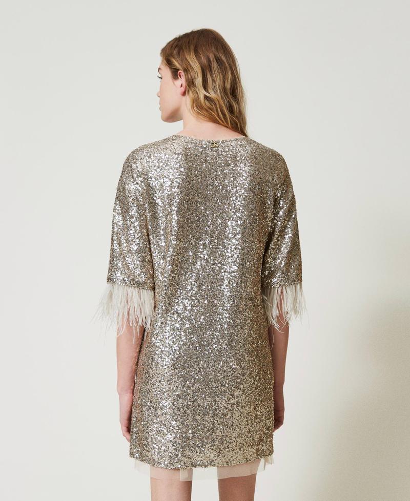 Scee by twin set Abito corto in full paillettes Sostegno trimestrale