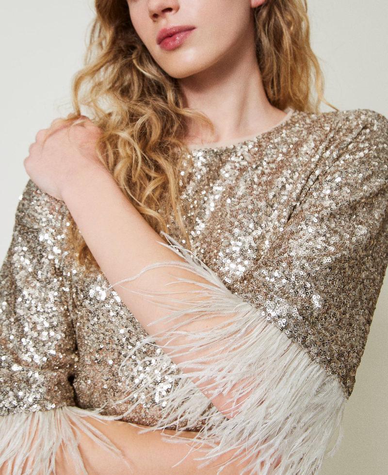 Scee by twin set Abito corto in full paillettes Sostegno trimestrale