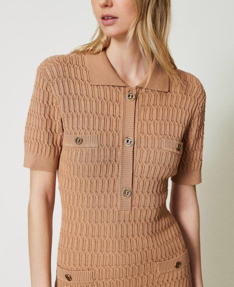 Scee by twin set Abito corto fitted in maglia con bottoni Enormi sconti
