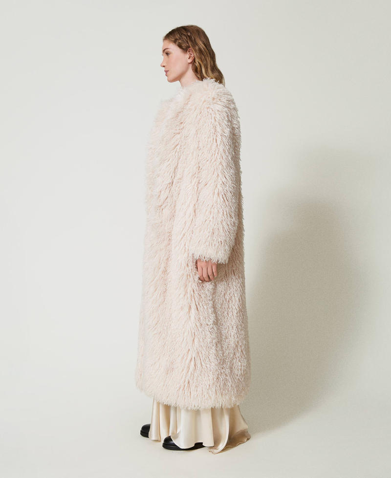 Scee by twin set Cappotto lungo in faux fur Trasporto libero internazionale