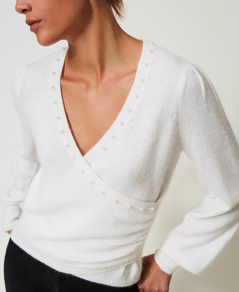 Scee by twin set Maglia in misto angora con perle Limitato a 3 giorni