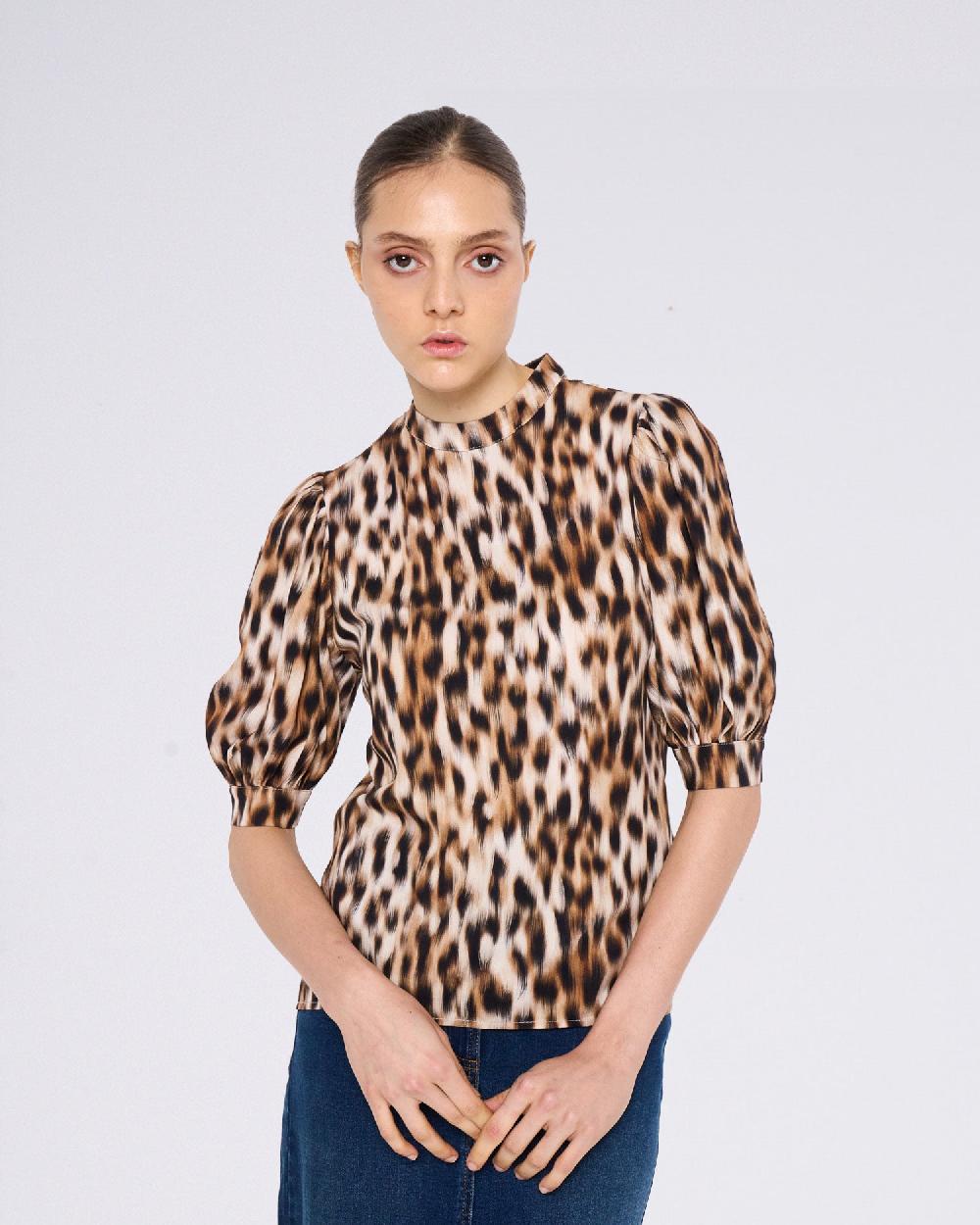 ﻿Silvian Heach Blusa leopardata Consegna Veloce