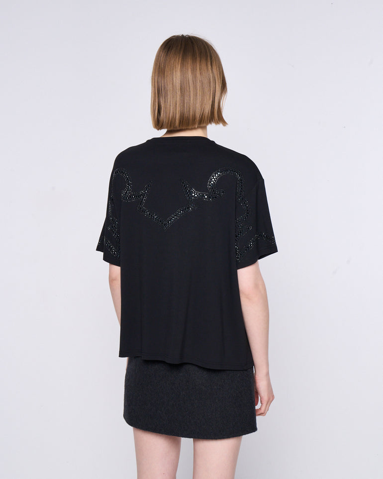 Silvian Heach T-shirt con strass 2025