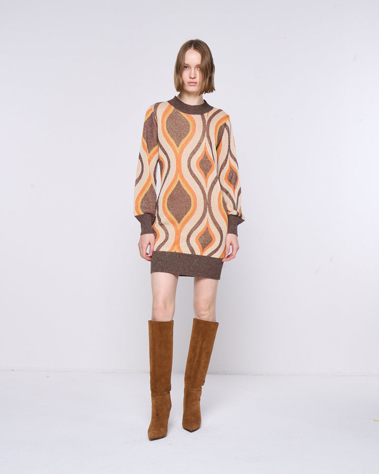 Silvian Heach Abito a fantasia in lurex Online