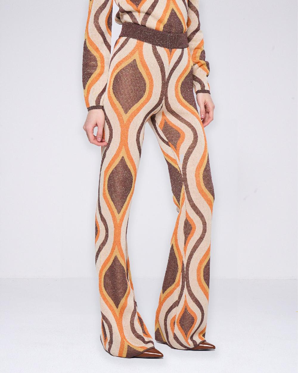 Silvian Heach Pantaloni a fantasia in lurex Prezzo Ridotto